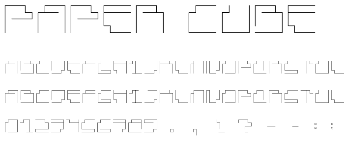 Paper Cube font